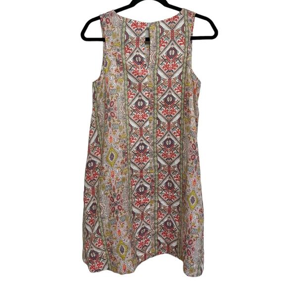 Rachel Zoe 100% Linen A-Line Aztec Printed Tank Dress - Size S - Picture 2 of 7